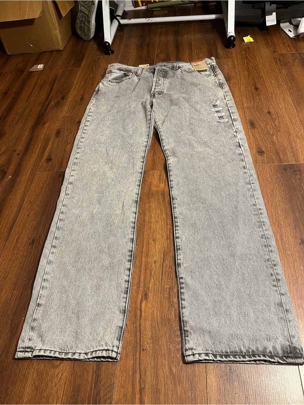 Levi's 501 Light Gray Jeans 32x32